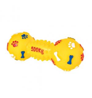 Игрушка TRIXIE виниловая для собаки "Гантель" со звуком, диаметр 15 см