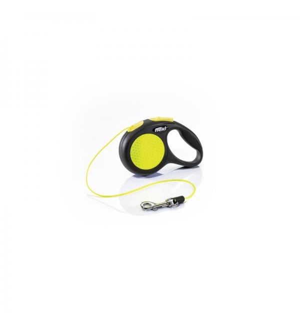 Рулетка-поводок Flexi New Classic NEON M трос 5 м