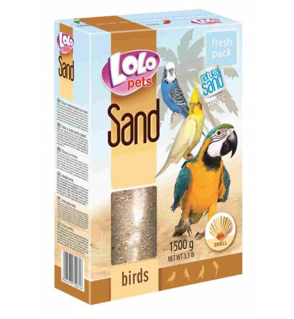 Песок Lolo Pets для птиц, с ракушками (1,5 кг)
