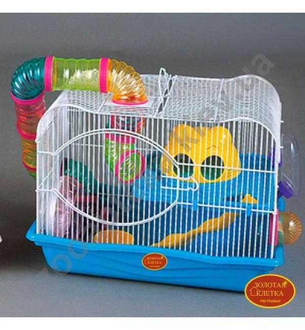 Клетка Happy Animals для хомяков и др. мелких грызунов + лабиринт + подарочная коробка М021В