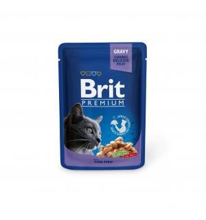 Влажный корм Brit Premium для кошек, треска (0,1 кг)