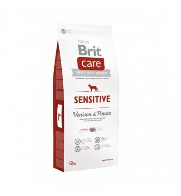 Сухой корм Brit Care для собак с чувствительным пищеварением, оленина с картофелем (12 кг)