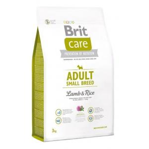 Сухой корм Brit Care для взрослых собак мелких пород, ягненок  рисом (3 кг)