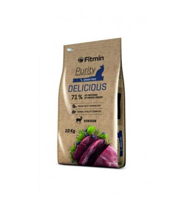 Беззерновой корм Fitmin Cat Purity Delicious для привередливых взрослых кошек Фитмин(10 кг)