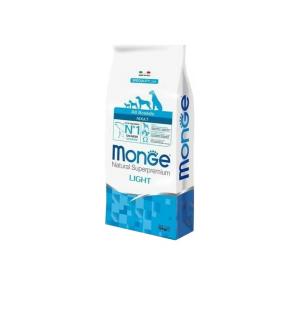 Сухой корм Monge Speciality Adult Light Salmon Rice - низкокалорийный сухой корм для собак, для контроля и снижения веса, с лососем и рисом