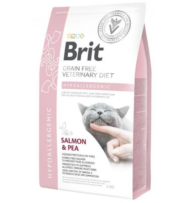 Brit VDC Hypoallergenic Salmon&Pea, беззерновая диета для кошек (400 г)