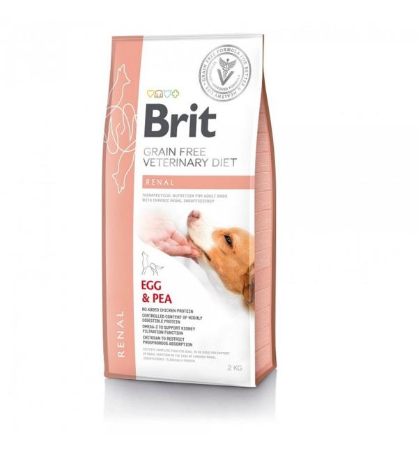 Сухой корм Brit VDD Renal Egg&Pea беззерновая диета при почечной недостаточности и заболевании почек для собак (2 кг)