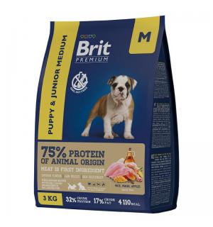 Сухой корм Brit Premium Junior M для молодых собак средних пород (1 кг)