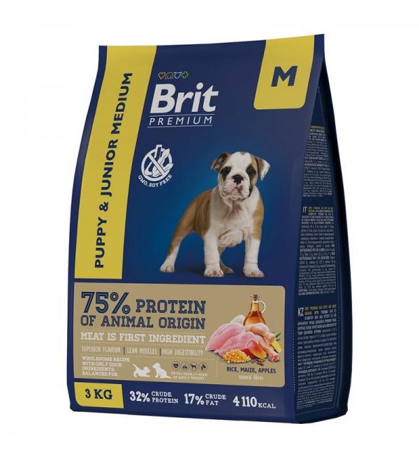 Сухой корм Brit Premium Junior M для молодых собак средних пород (1 кг) Сухой корм Brit Premium Junior M для молодых собак средних пород (1 кг)
