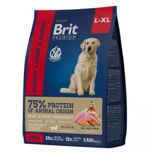 Сухой корм Brit by Nature Adult L-XL для взрослых собак крупных и гигантских пород (3 кг)