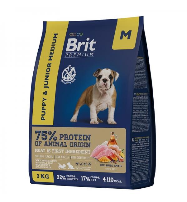 Сухой корм Brit Premium Junior M для молодых собак средних пород (3 кг) Сухой корм Brit Premium Junior M для молодых собак средних пород (3 кг)