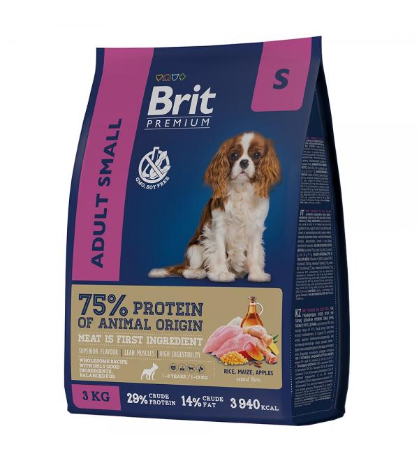 Сухой корм Brit Premium Adult S для взрослых собак мелких пород (3 кг) Сухой корм Brit Premium Adult S для взрослых собак мелких пород (3 кг)