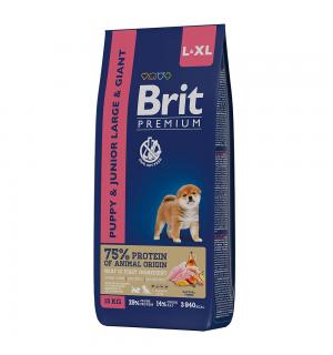 Сухой корм Brit Premium Junior L-XL для молодых собак крупных и гигантских пород (15 кг)