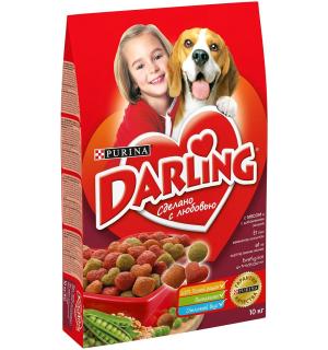 Сухой корм Darling для взрослых собак, с мясом и добавлением овощей (10 кг)