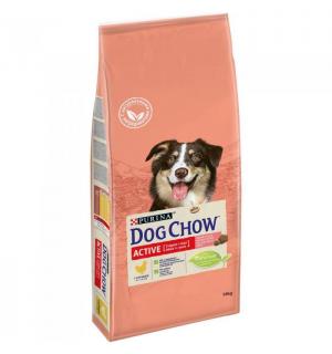 Сухой корм Dog Chow для взрослых активных собак, с курицей (14 кг)