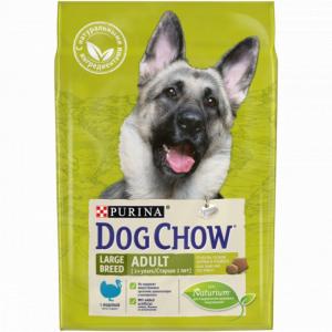 Сухой корм Dog Chow для взрослых собак крупных пород, с индейкой (2,5 кг)