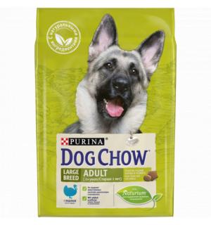 Сухой корм Dog Chow для взрослых собак крупных пород, с индейкой (2,5 кг)