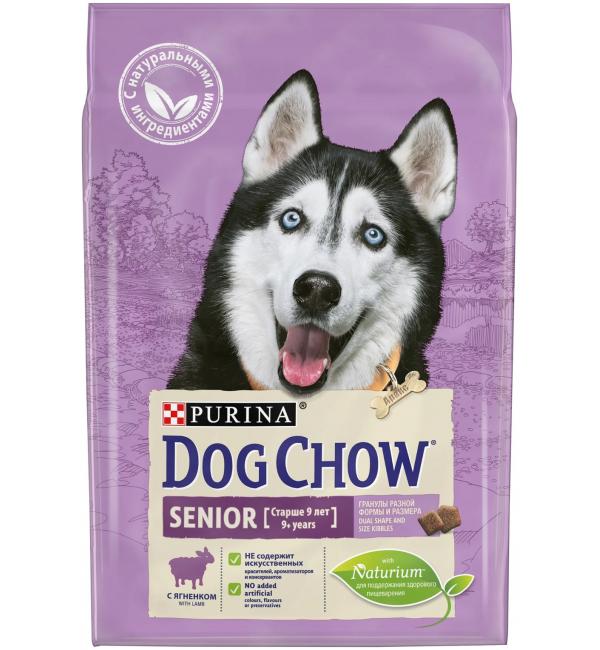 Сухой корм Dog Chow для взрослых собак старшего возраста, с ягненком (2,5 кг)