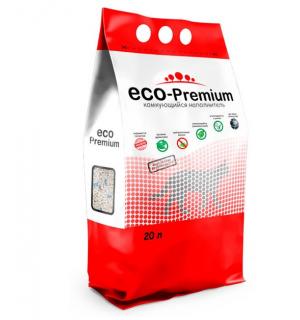 Наполнитель комкующийся древесный, ECO-Premium BLUE, 20 л (7,6 кг)