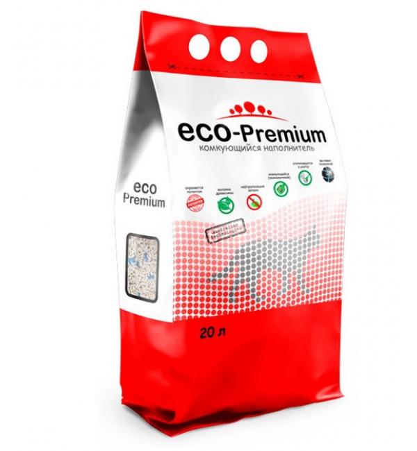 Наполнитель комкующийся древесный, ECO-Premium BLUE, 20 л (7,6 кг)