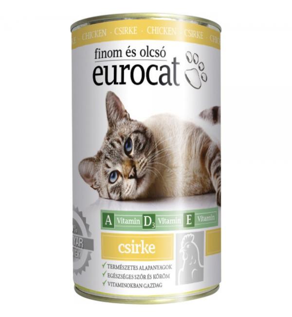 Euro cat консервы для кошек с курицей (415 г)