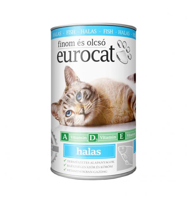 Euro cat консервы для кошек с рыбой (415 г)