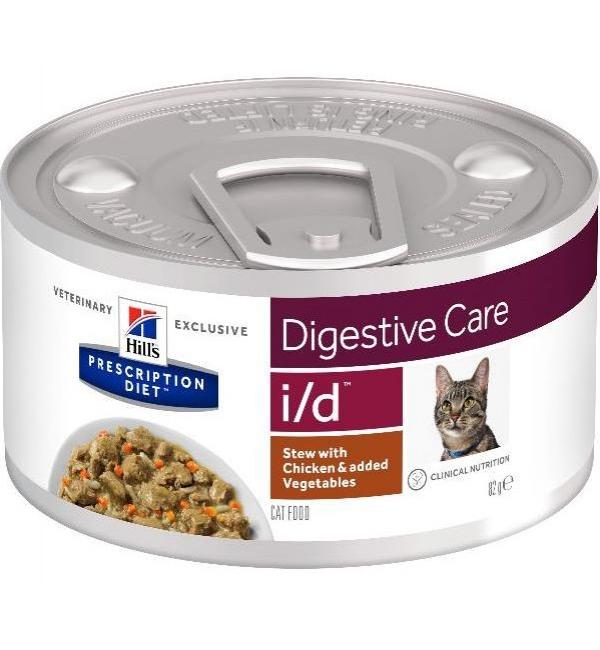 Консервы Hill's Prescription Diet для кошек i/d, рагу с курицей (ЖКТ) (0,082 кг)