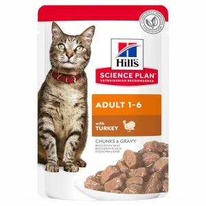 Влажный корм Hill's Science Plan для взрослых кошек, индейка в соусе (0,085 кг)