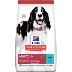 Сухой корм Hill's Science Plan для взрослых собак средних пород, тунец и рис (12 кг)
