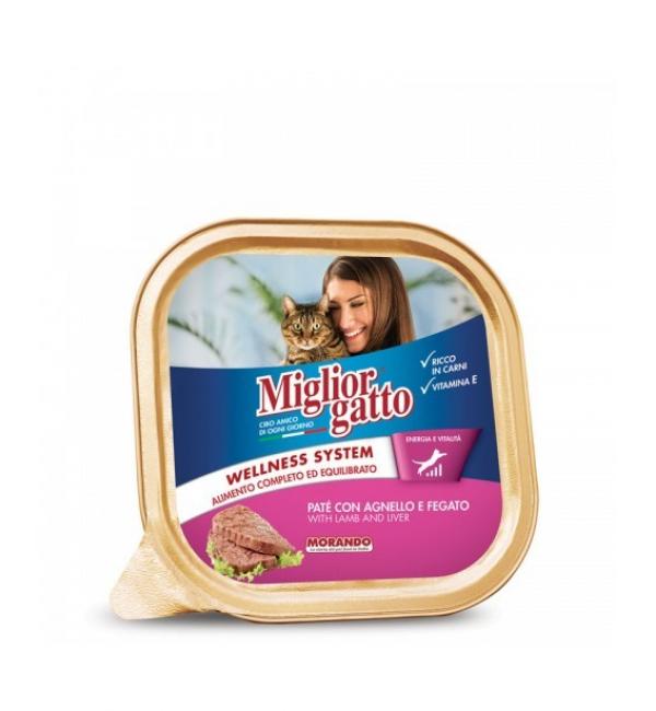 Miglior gatto Lamb and Liver - паштет для кошек с ягненком и печенью (100 г)