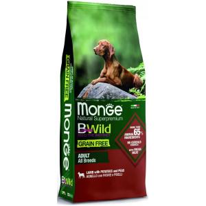 Сухой беззерновой корм Monge BW GF ADULT LAMB для взрослых собак всех пород с ягненком (12 кг)