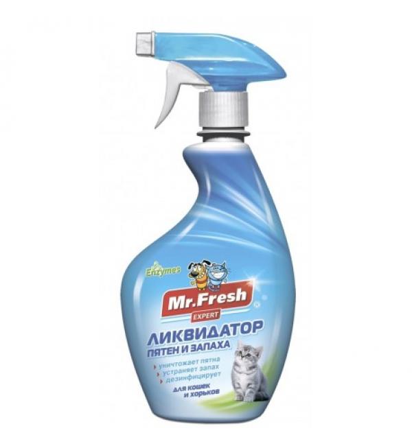 Mr. Fresh Ликвидатор пятен и запаха для кошек и хорьков 3в1, 500 мл