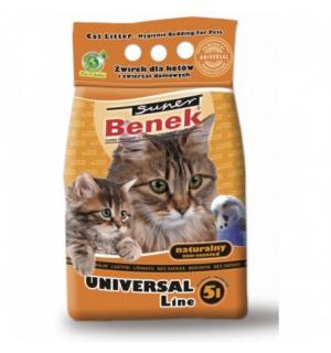 Наполнитель для кошек S.Benek комкующийся универсальный натуральный ( 5л) - подходит для всех домашних питомцев