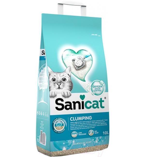 Наполнители для кошек и котов Sanicat Clumping Oxigen Power комкующийся антибактериальный, 10л (6,25 кг) 