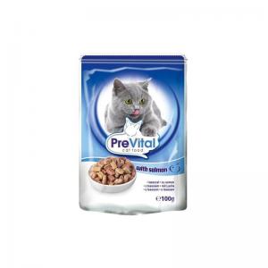 Консервы PreVital Classic для кошек в желе, лосось (0,1 кг)