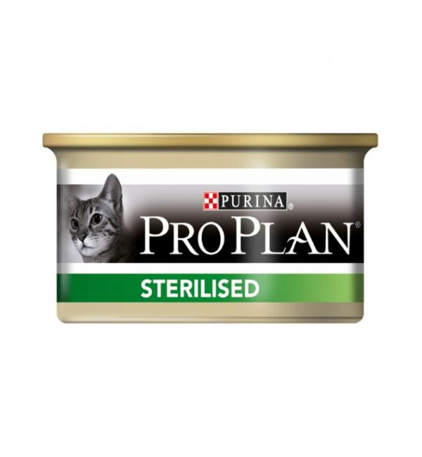 Консервы Pro Plan для стерилизированных кошек и кастрированных котов, паштет с тунцом и лососем (0,085 кг)