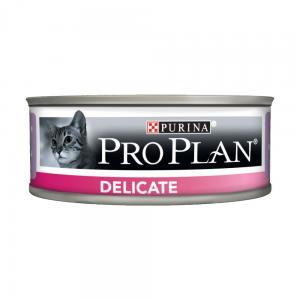 Консервы Pro Plan для взрослых кошек с чувствительной кожей или особыми предпочтениями в еде мусс с высоким содержанием индейки (0,425 кг)