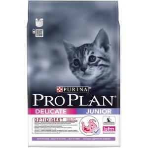 Сухой корм Pro Plan для котят с чувствительным пищеварением или особыми предпочтениями в еде, с индейкой (0,4 кг)