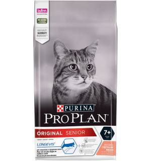 Сухой корм Pro Plan для кошек старше 7 лет, с высоким содержанием лосося (0,4 кг)