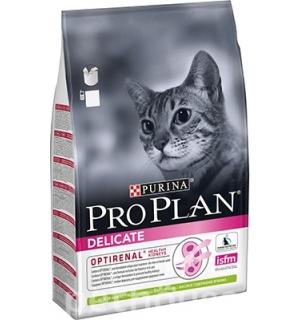 Сухой корм Pro Plan для взрослых кошек с чувствительным пищеварением или особым предпочтением в еде, с высоким содержанием ягненка (1,5 кг)