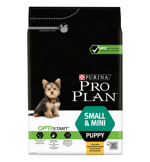 Сухой корм Pro Plan для щенков мелких и карликовых пород, с высоким содержанием курицы (7 кг)