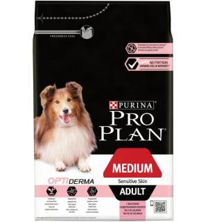 Сухой корм Pro Plan для собак средних пород с чувствительной кожей, с лососем и рисом (14 кг)