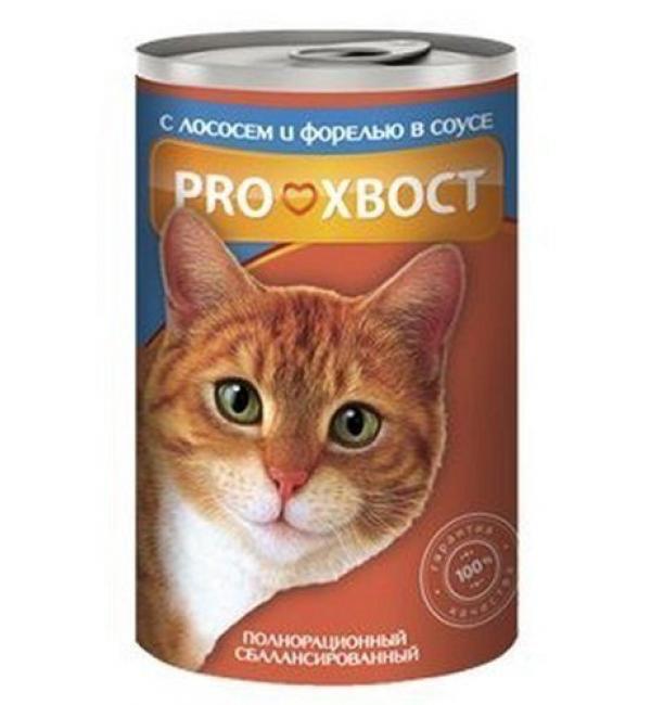 Консервы PROхвост для кошек, лосось, форель (0,415 кг)