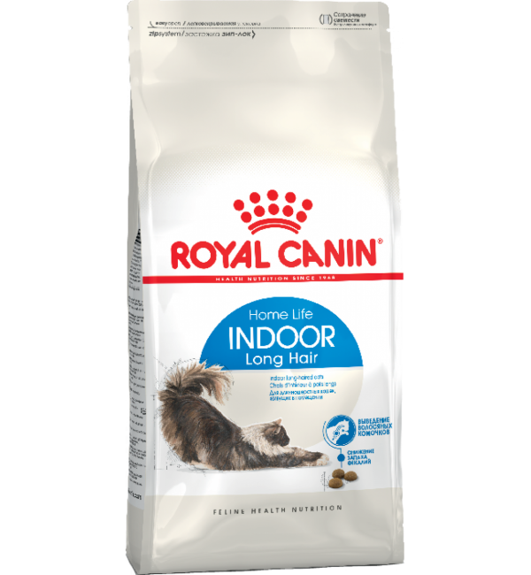 Сухой корм ROYAL CANIN Indoor Long Hair для домашних длинношерстных кошек (0,4 кг)