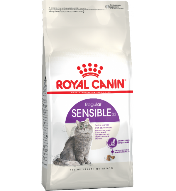 Сухой корм ROYAL CANIN Sensible для кошек с чувствительным пищеварением (0,4 кг)
