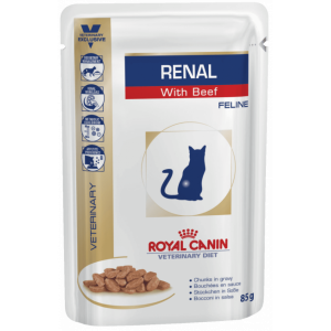 Влажный корм ROYAL CANIN RENAL FELINE BEEF влажная диета для кошек (0,085 кг)