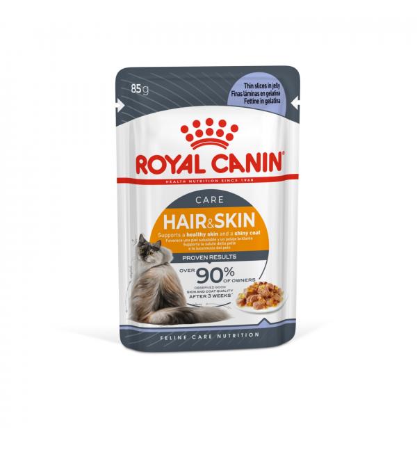 Влажный корм ROYAL CANIN HAIR&SKIN CARE in JELLY (0,085 кг)