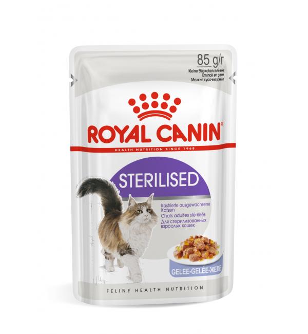 Влажный корм ROYAL CANIN STERILISED in JELLY, кусочки в желе 85 г Влажный корм ROYAL CANIN STERILISED in JELLY, кусочки в желе 85 г