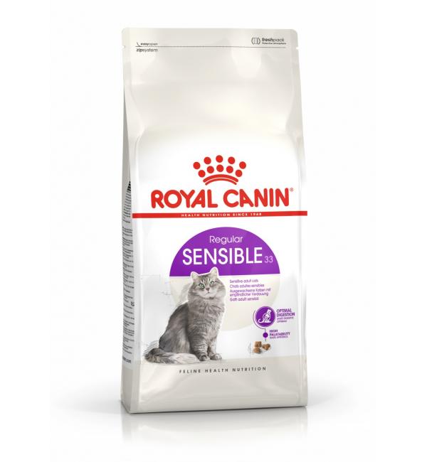 Сухой корм ROYAL CANIN Sensible для кошек с чувствительным пищеварением (15 кг)