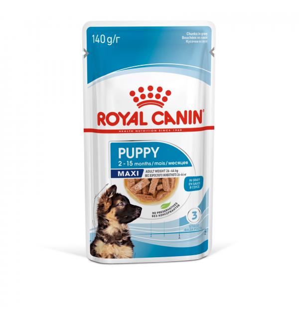 Влажный корм Royal Canin Puppy Maxi (в соусе) 140г Влажный корм Royal Canin Puppy Maxi (в соусе) 140г